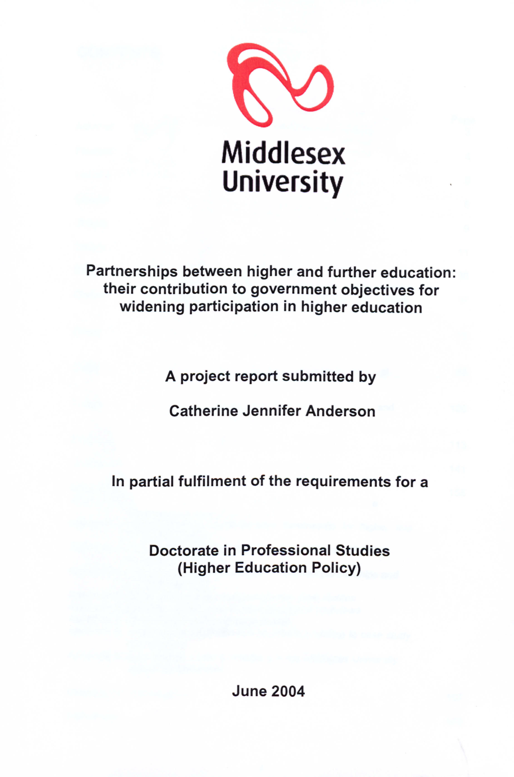 Partnerships Between Higher and Further Education: Their Contribution to Government Objectives for Widening Participation in Higher Education