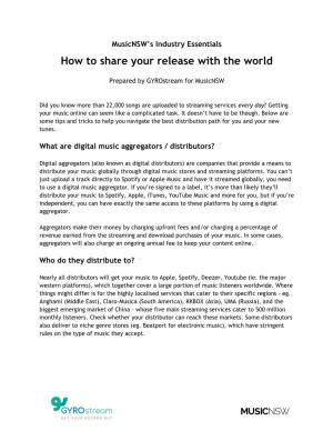 How to Share Your Release with the World