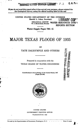 Major Texas Floods of 1935