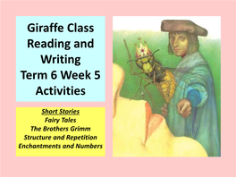 Giraffe Class Reading and Writing Term 6 Week 5 Activities