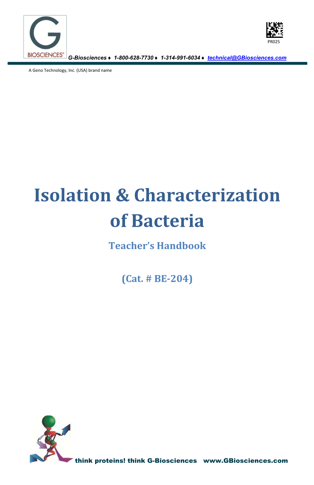 Isolation & Characterization of Bacteria