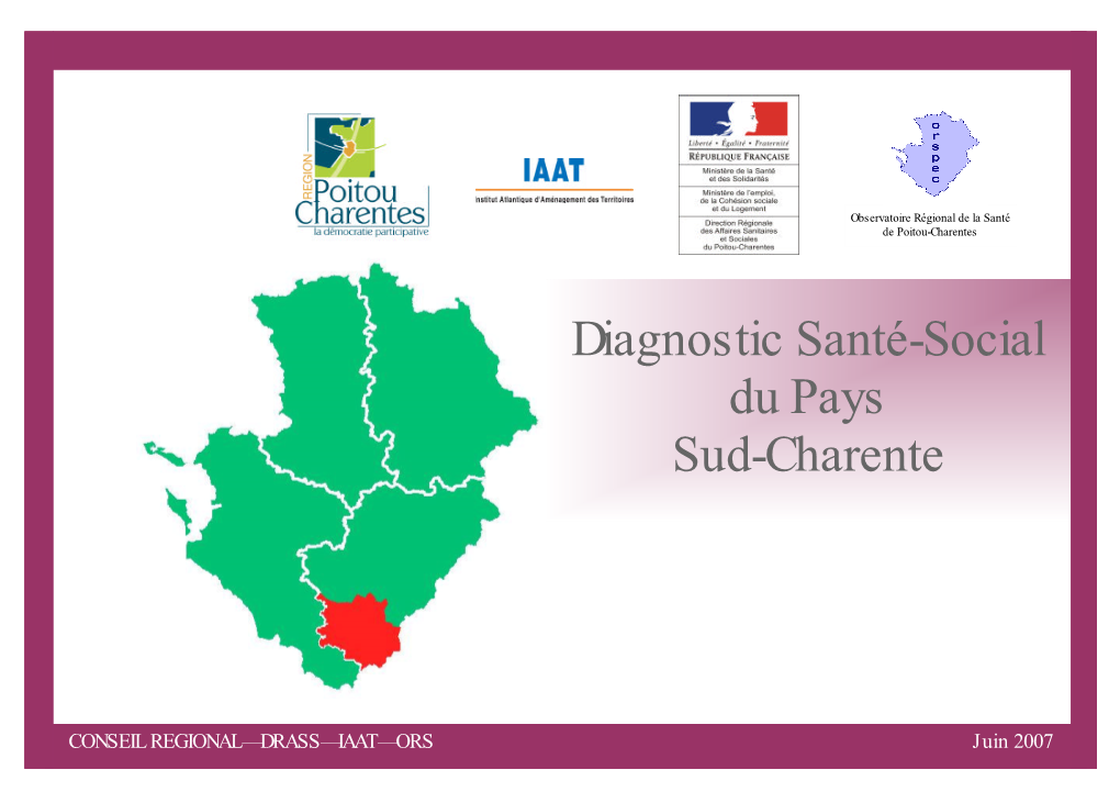 Diagnostic Santé-Social Du Pays Sud-Charente