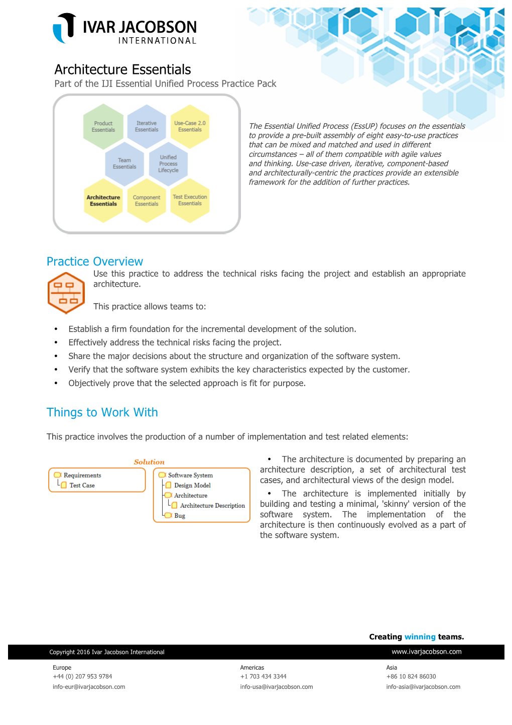 Architecture Essentials Part of the IJI Essential Unified Process Practice Pack