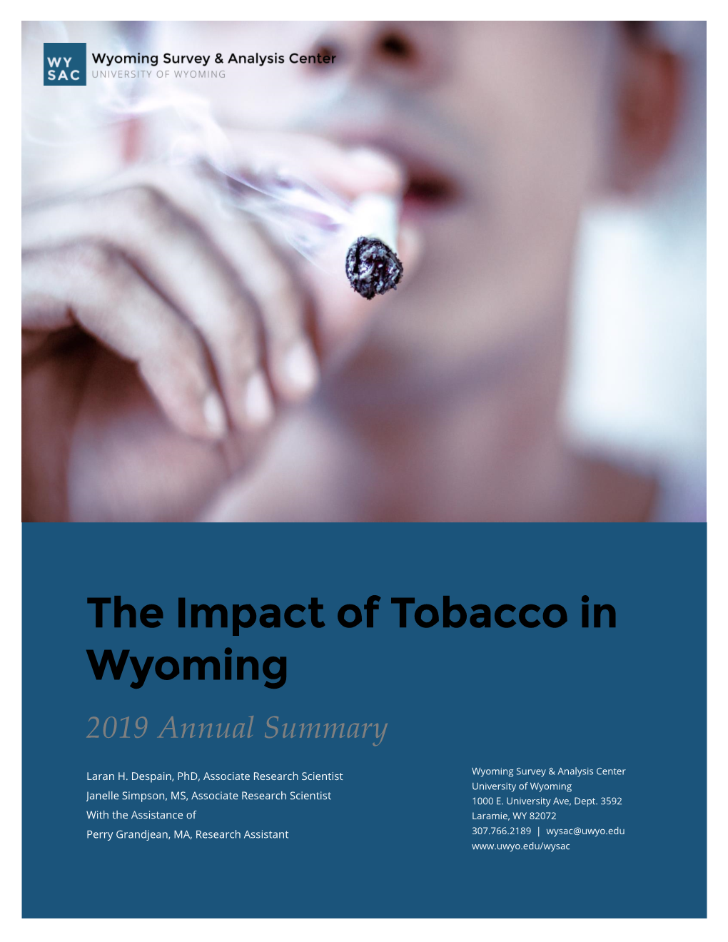 The Impact of Tobacco in Wyoming 2019 Annual Summary