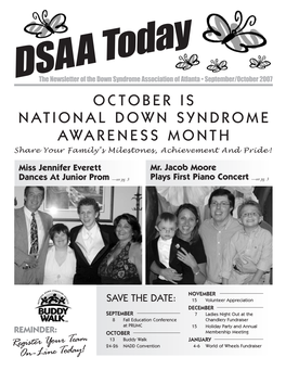 October Is National Down Syndrome Awareness Month