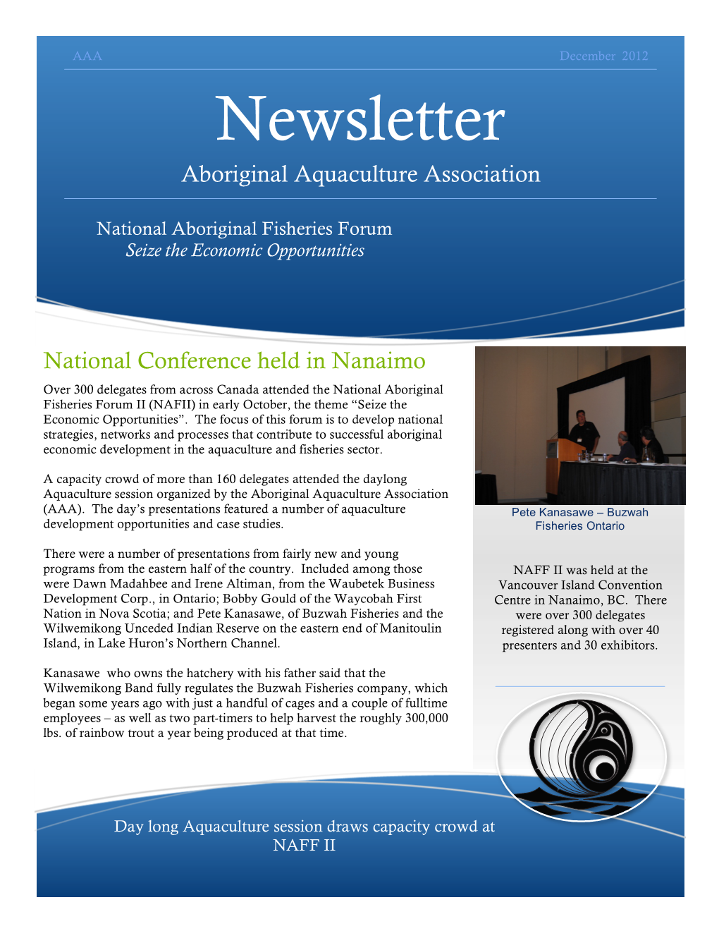 Newsletter Aboriginal Aquaculture Association