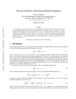 On Airy Solutions of the Second Painlevé Equation
