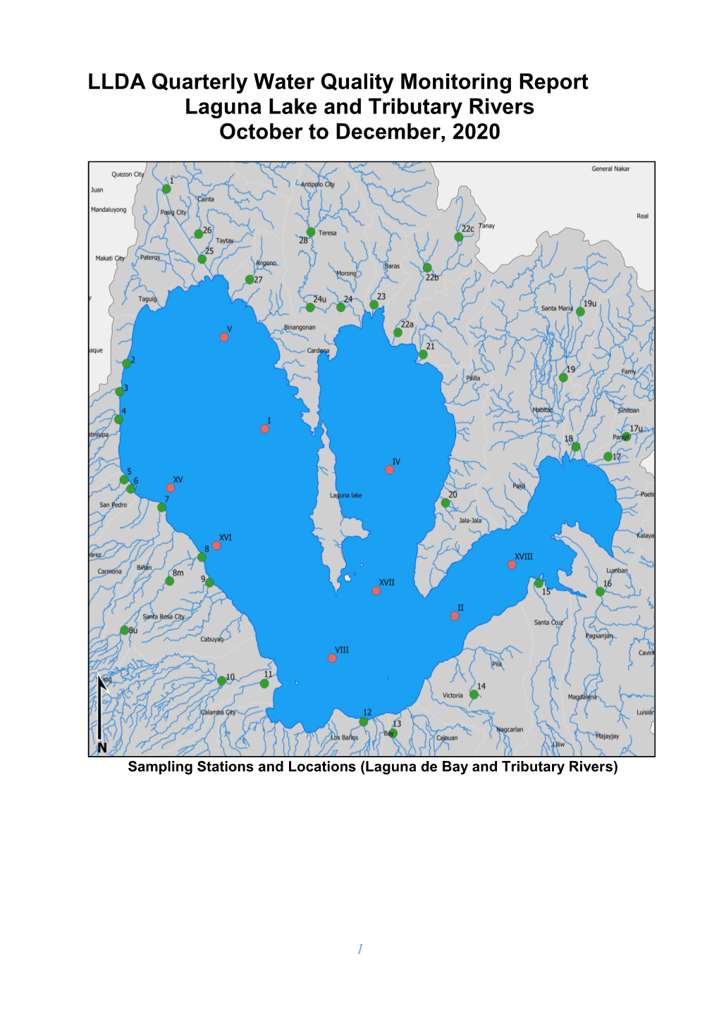 LLDA Quarterly Water Quality Monitoring Report Laguna Lake and Tributary Rivers October to December, 2020