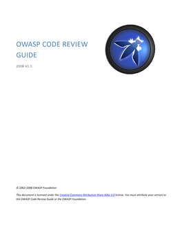 OWASP Code Review Guide V1.1 2008