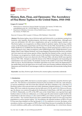 The Ascendency of Flea-Borne Typhus in the United States, 1910–1944