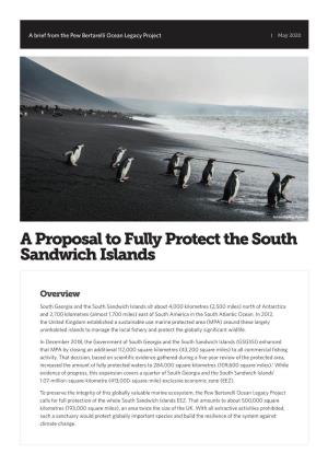 A Proposal to Fully Protect the South Sandwich Islands