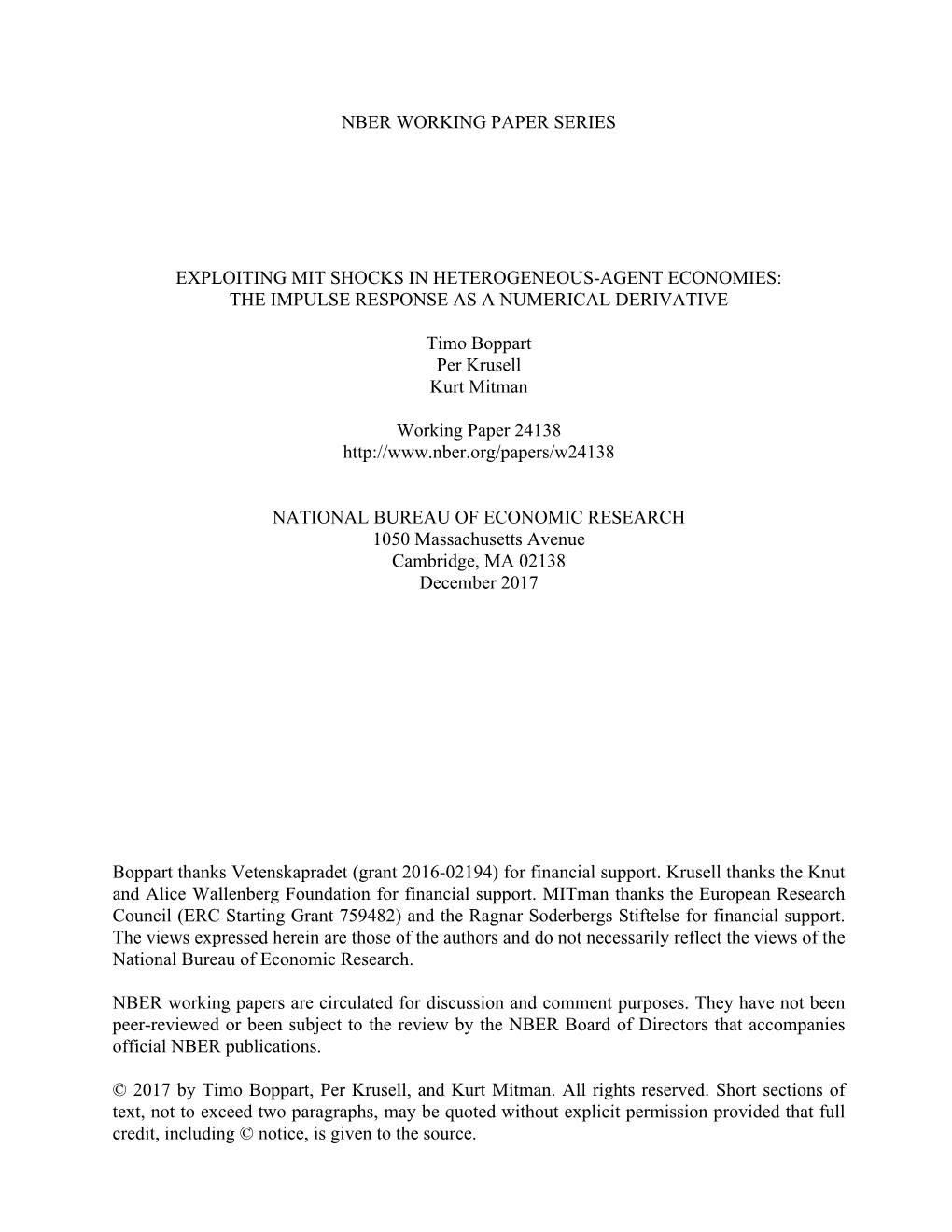 Exploiting Mit Shocks in Heterogeneous-Agent Economies: the Impulse Response As a Numerical Derivative