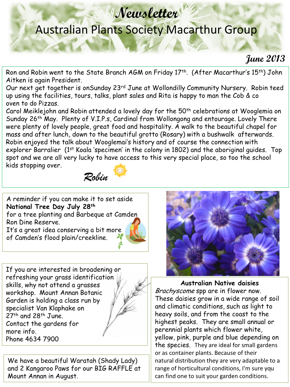 Newsletter Australian Plants Society Macarthur Group