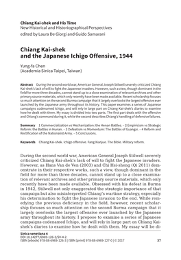 Chiang Kai-Shek and the Japanese Ichigo Offensive, 1944