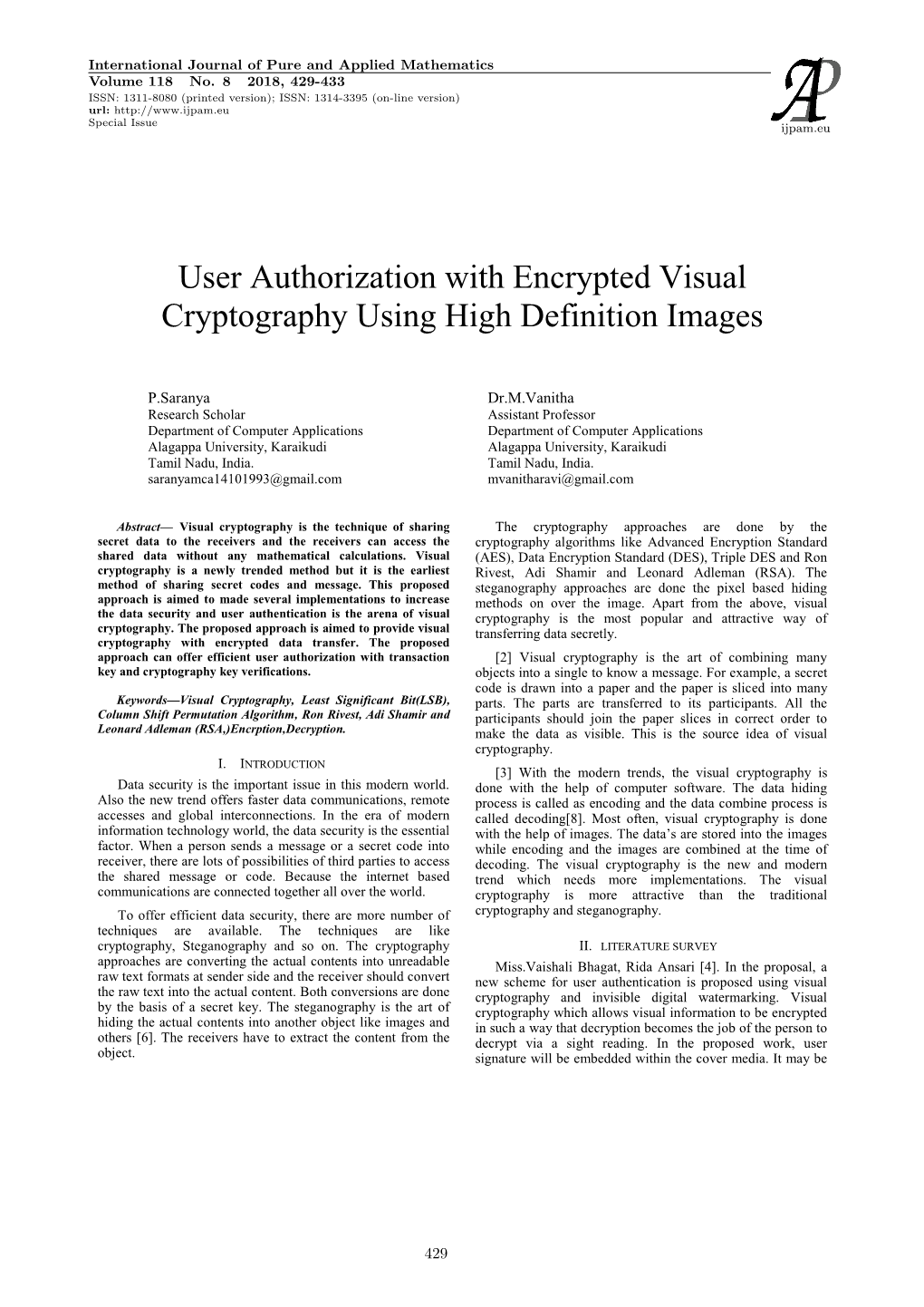 User Authorization with Encrypted Visual Cryptography Using High Definition Images