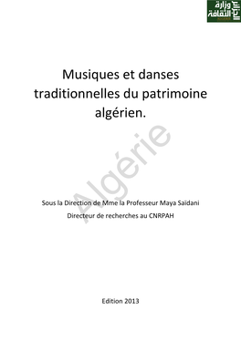 Musiques Et Danses Traditionnelles Du Patrimoine Algérien
