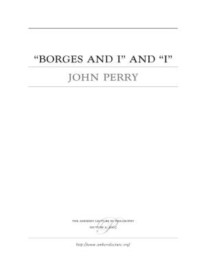 "Borges and I" And