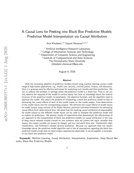 Predictive Model Interpretation Via Causal Attribution