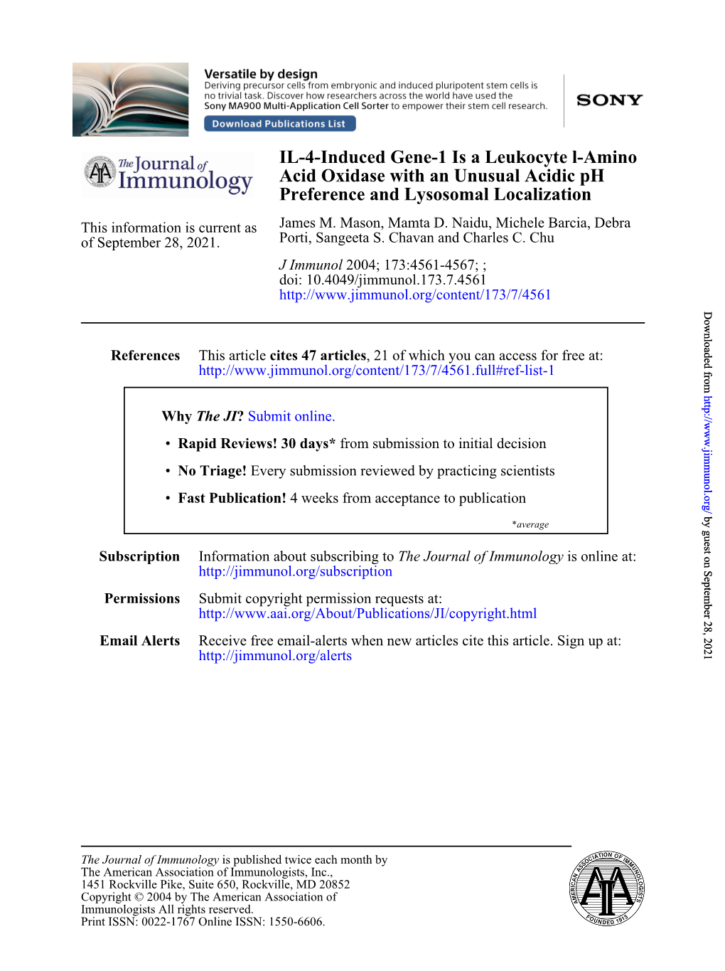 Preference and Lysosomal Localization Acid Oxidase with An