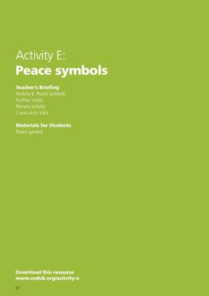 Activity E: Peace Symbols