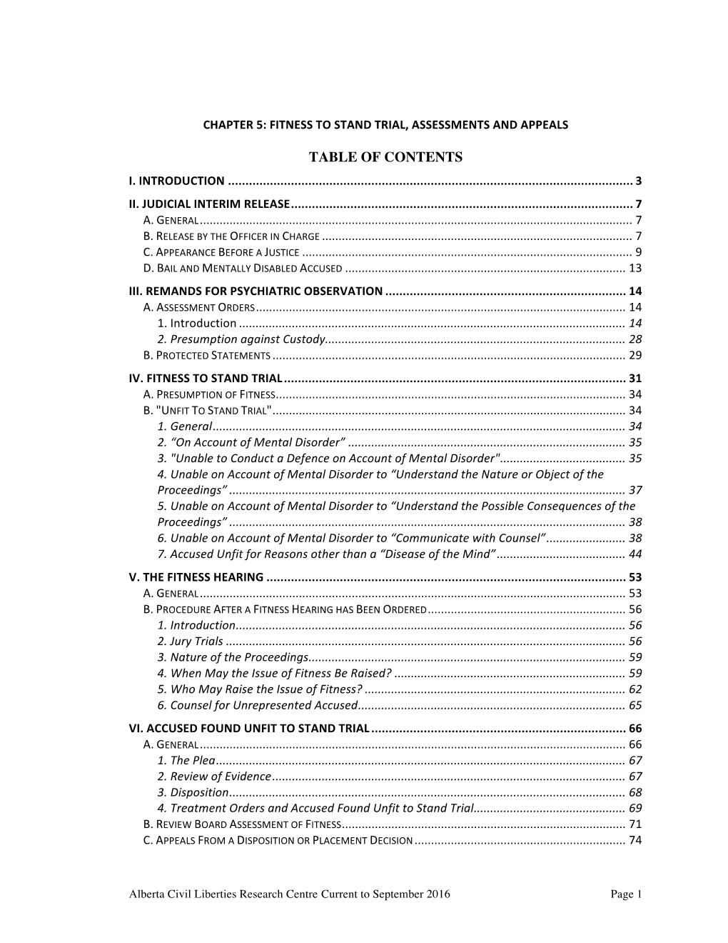 Chapter 5: Fitness to Stand Trial, Assessments and Appeals