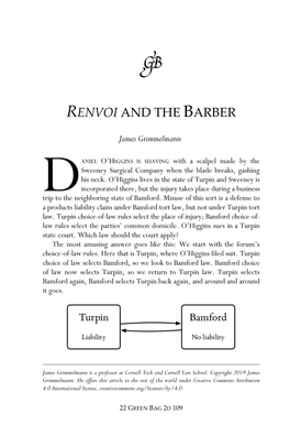 Renvoi and the Barber