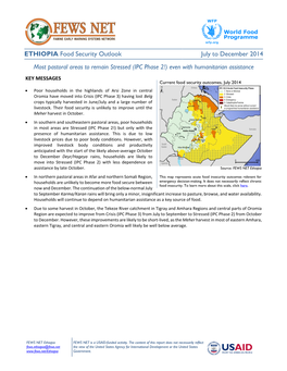 ETHIOPIA Food Security Outlook July to December 2014