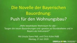 Die Novelle Der Bayerischen Bauordnung: Push Für Den Wohnungsbau?