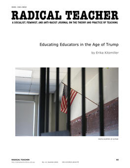Educating Educators in the Age of Trump