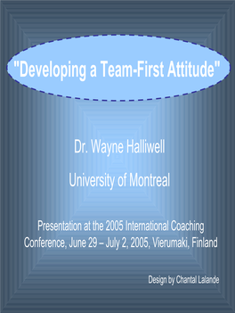 Developing a Team-First Attitude"