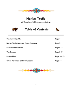Native Trails a Teacher’S Resource Guide