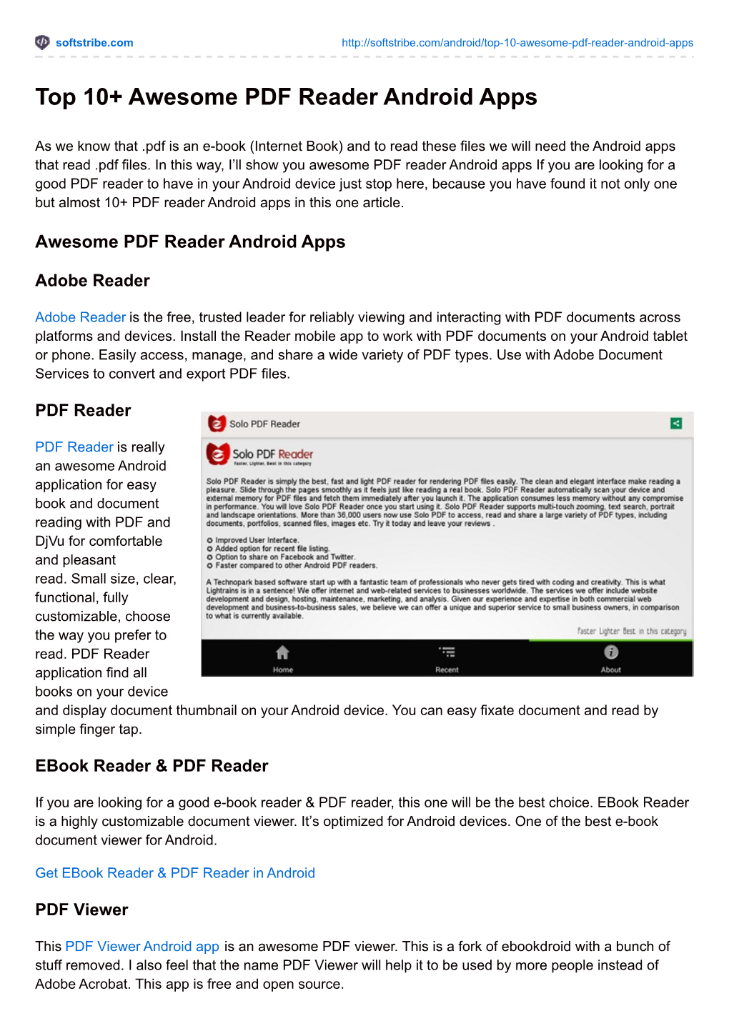 Top 10+ Awesome PDF Reader Android Apps