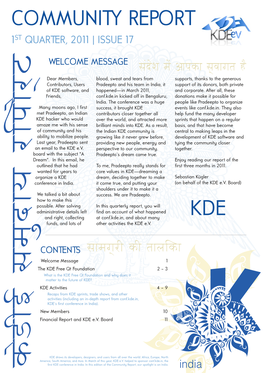 KDE E.V. Quarterly Report 2011Q1