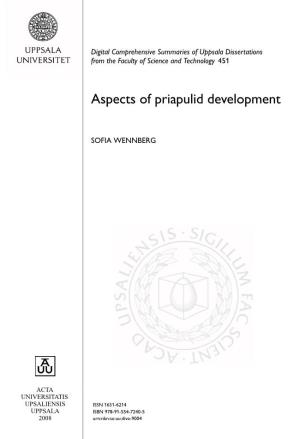 Aspects of Priapulid Development
