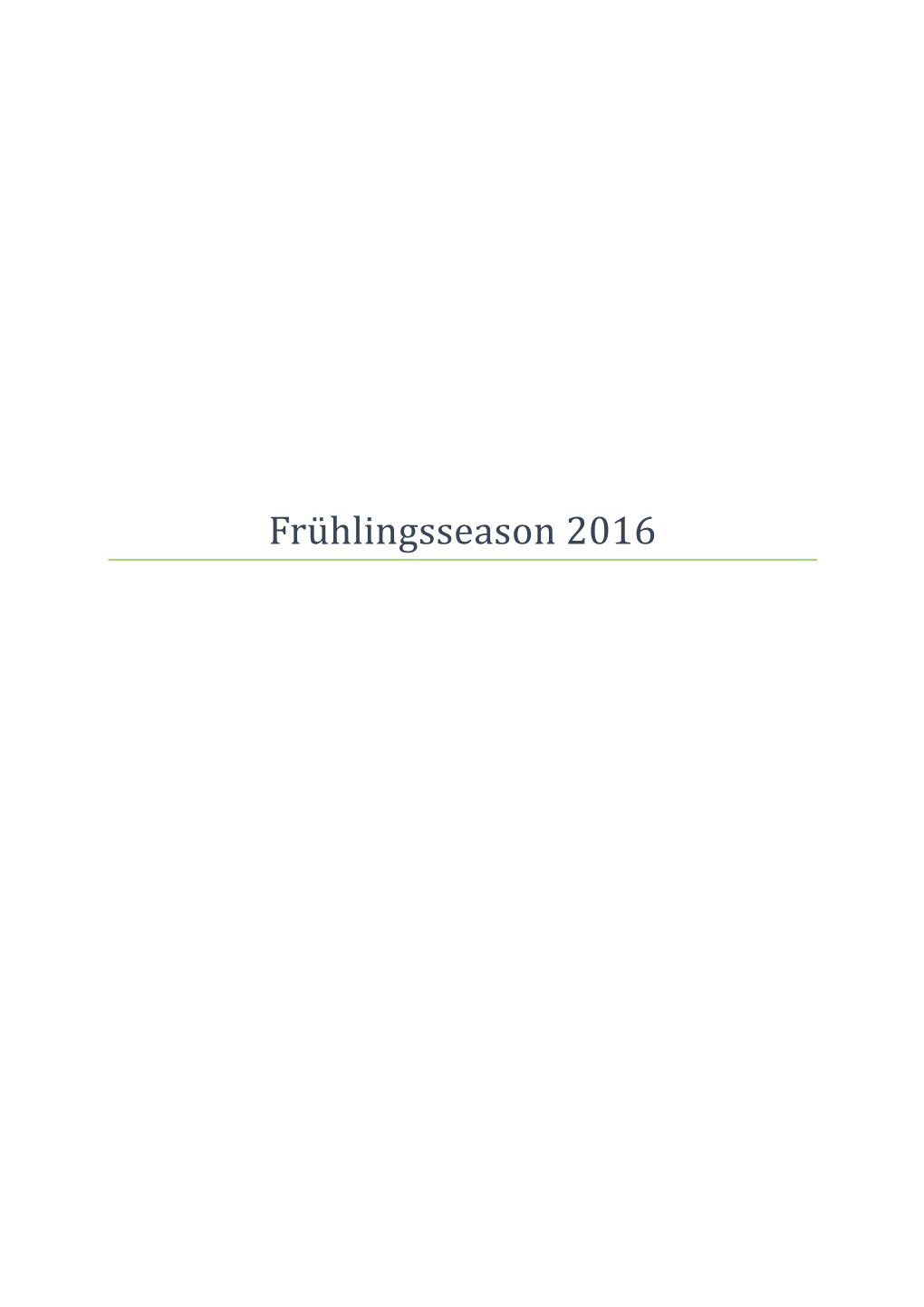 Springseason 2016