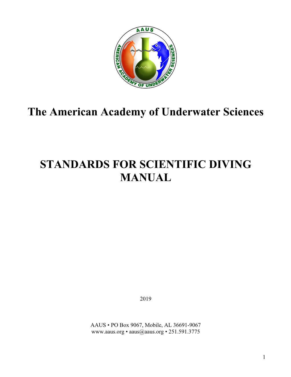 Standards for Scientific Diving Manual