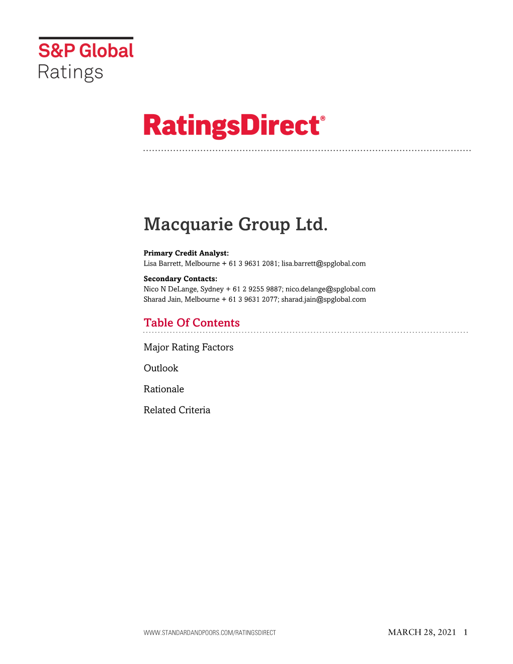 Macquarie Group Ltd