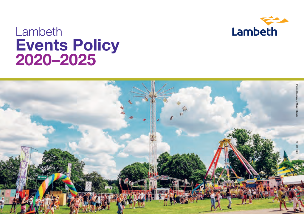 Lambeth Events Policy 2020.2025