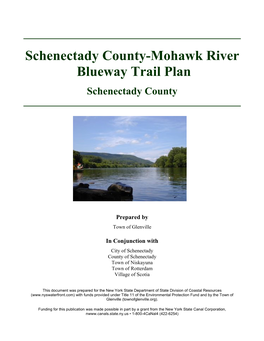 Schenectady County-Mohawk River Blueway Trail Plan