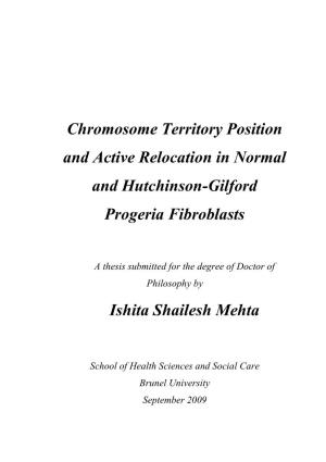 Chromosome Territory Position and Active Relocation in Normal and Hutchinson-Gilford Progeria Fibroblasts