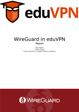Wireguard in Eduvpn Report