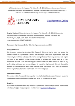 City Research Online