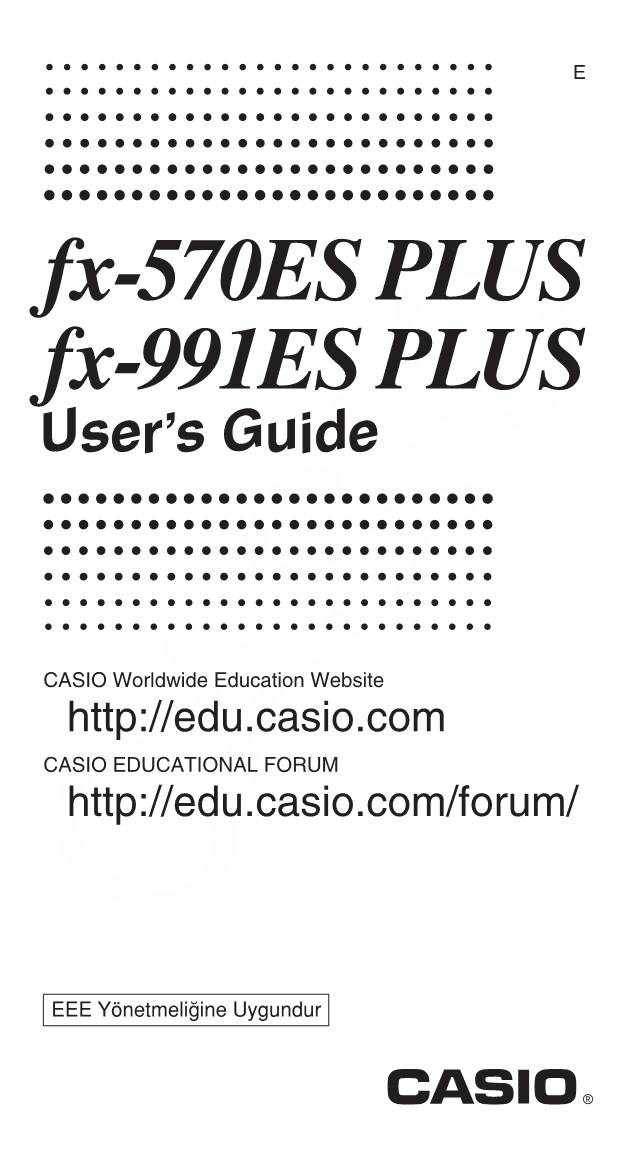 Fx-570ES PLUS Fx-991ES PLUS Users Guide Eng