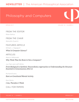 APA Newsletter on Philosophy and Computers, Vol. 16, No. 2 (Spring