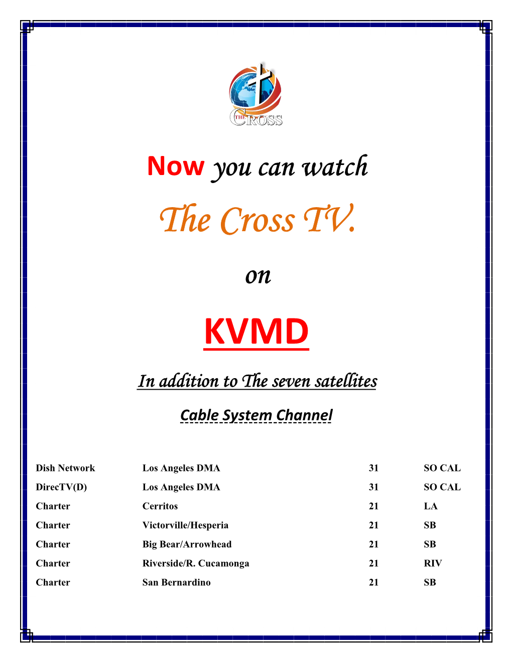 The Cross TV. KVMD