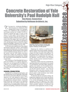Concrete Restoration of Yale University's Paul Rudolph Hall
