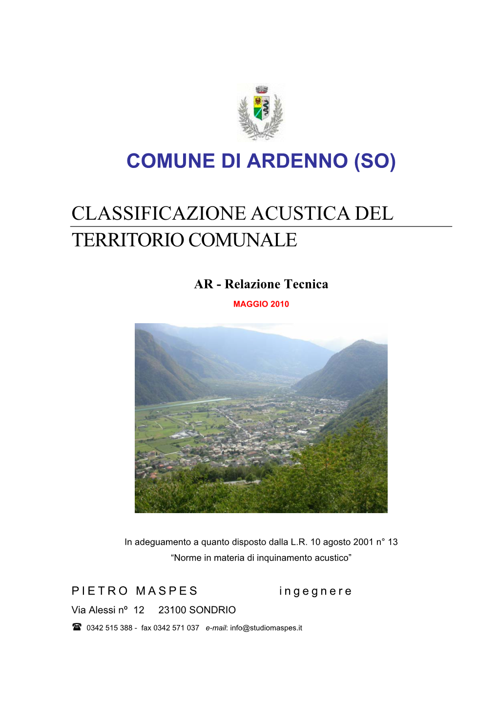 Classificazione Acustica Ardenno