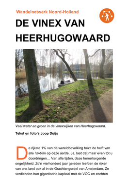 Wandelnetwerk Noord-Holland DE VINEX VAN HEERHUGOWAARD