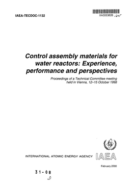 Control Assembly Materials for Water Reactors