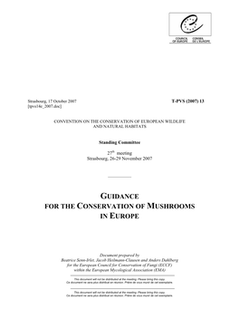 Guidance for the Conservation Of